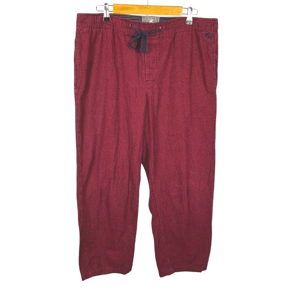 VTG Express Men Loose Wide-Leg‎ Lounge Pants Sz L Drawstring Casual Flannel